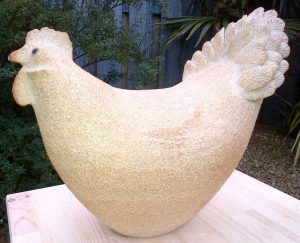 Hand built Hen by Margaret Dickson at Dublin based pottery class. www.ceramicforms.com